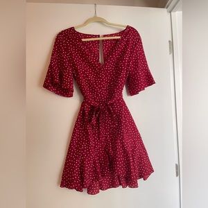 Red Mini Polka Dot Dress